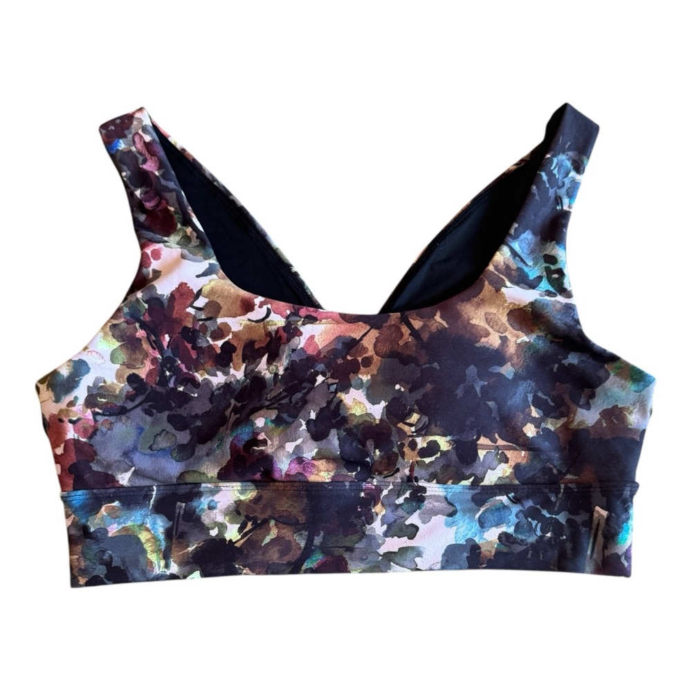 RBX Floral Abstract Print Women's Sports Bra Black Purple White Women’s …
